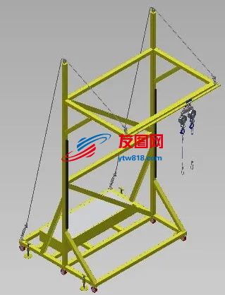 移动式防坠落装置3D数模图纸 STP格式