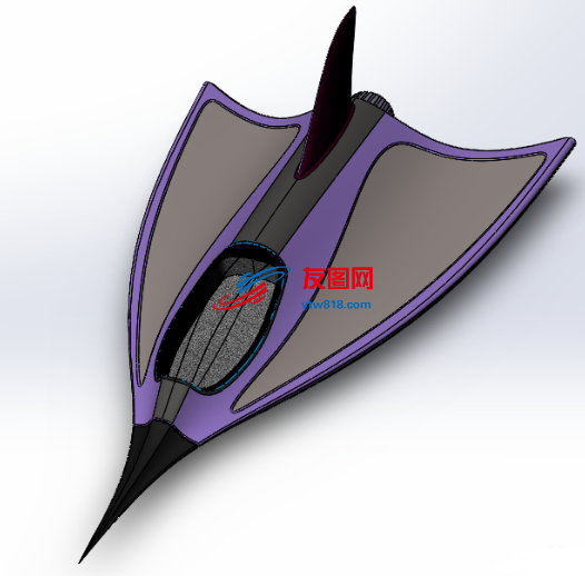 宇宙三角飞船简易模型3D图纸 Solidworks设计