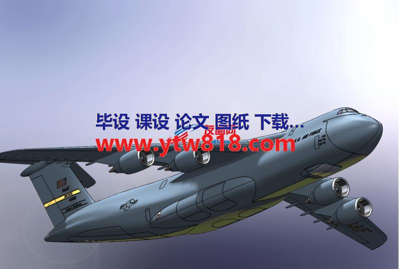 C-5运输机模型3D图纸 洛克希德银河号 SolidWorks设计