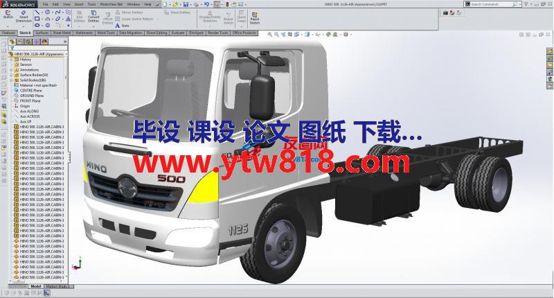 货 车 车 头模型3D图纸 Solidworks设计 附step