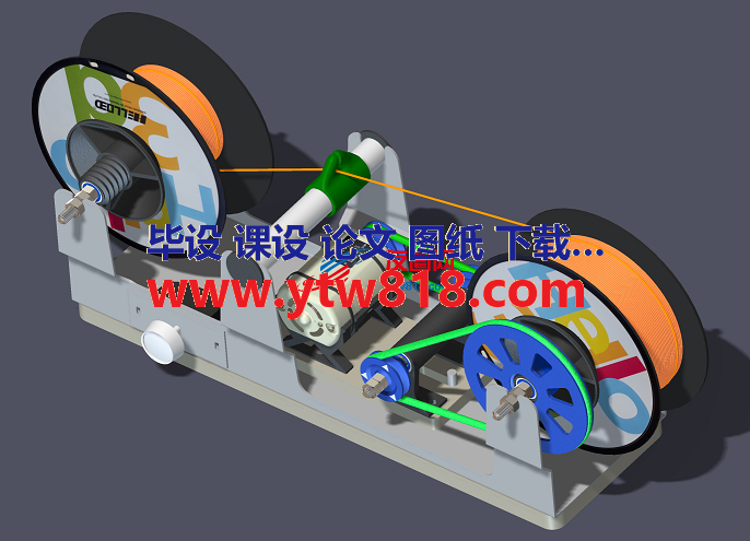 丝状物复卷机构3D图纸 STEP格式