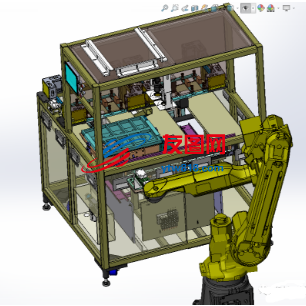 手机全自动扫码设备3D数模图纸 Solidworks设计