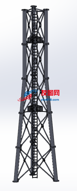 钢制的防护塔设计三维图