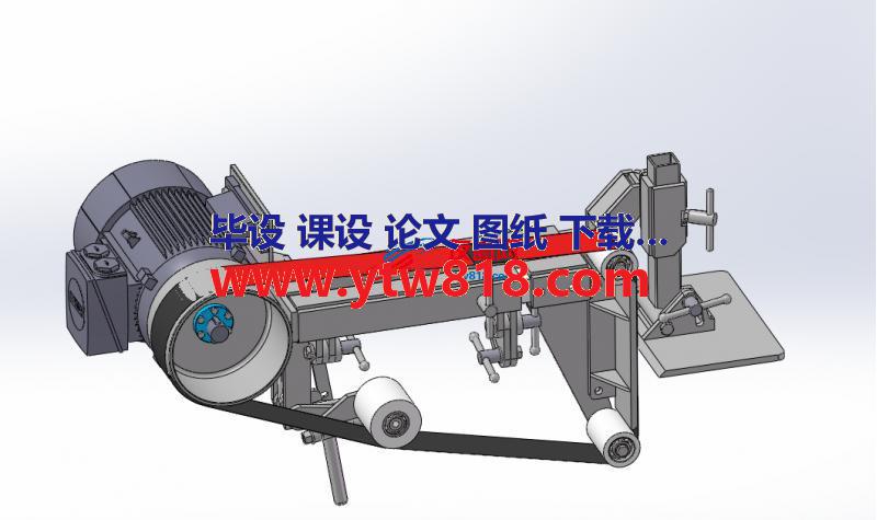 皮带砂轮机模型sw成套图