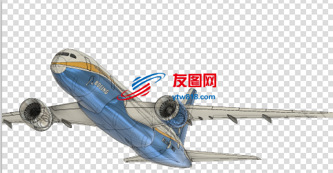 波音787 飞机模型3D图纸 STP格式