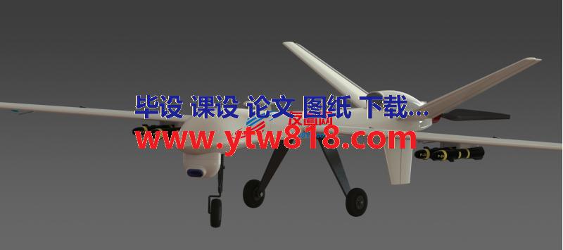 MQ-9无人机模型3D图纸solidworks设计