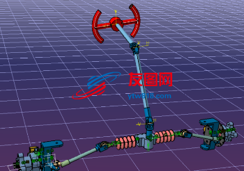 车辆转向轴转向架3D图纸 CATIA设计 附IGS