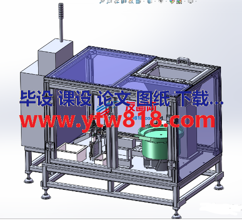 非标筛选机3D数模图纸 Solidworks设计