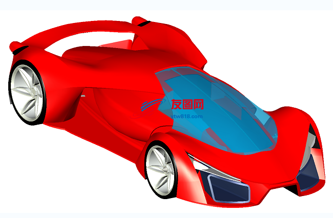 Ferrari F80法拉利概念跑车汽车模型3D图纸 STP格式