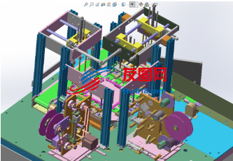 手机贴标设备（四面贴标机）3D数模图纸 Solidworks设计