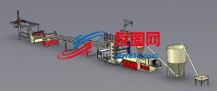 地板生产线3D数模图纸 Solidworks设计