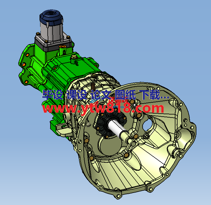 帕杰罗JC538T6变速箱和离合器3D模型 Catia设计 附STP格式