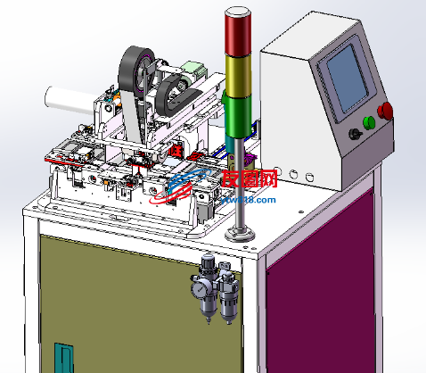 电子部件载带切断机3D数模图纸 Solidworks设计(1)
