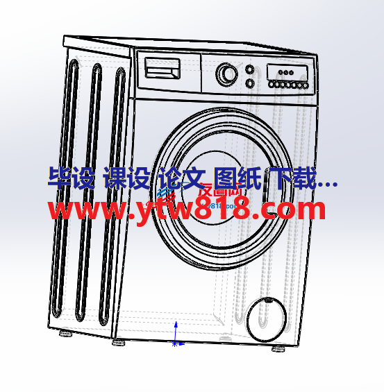 滚筒洗衣机三维模型设计