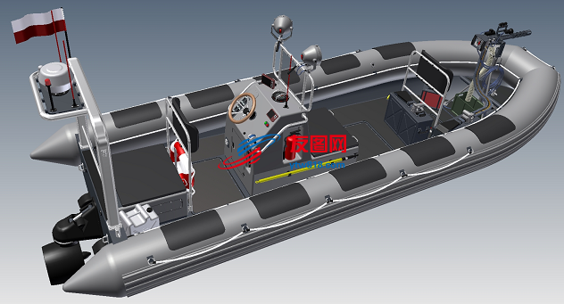 特战船艇模型3D图纸 STP格式