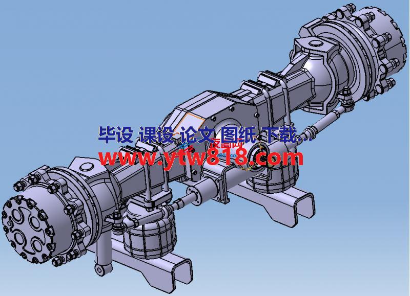 卡车前桥差速器模型3D图纸 STEP格式