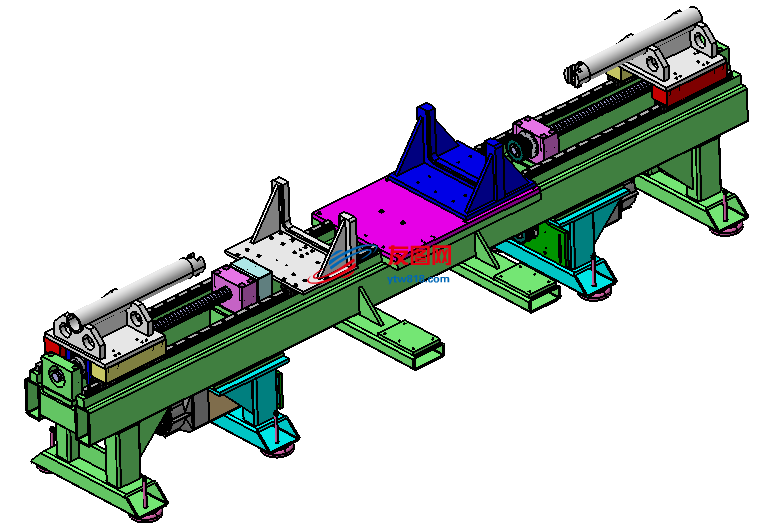机床机架结构3D图纸 STEP格式