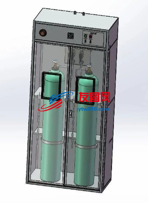 智能气瓶柜3D数模图纸 Solidworks设计