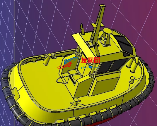 7.8米拖船3D数模图纸 IGS格式