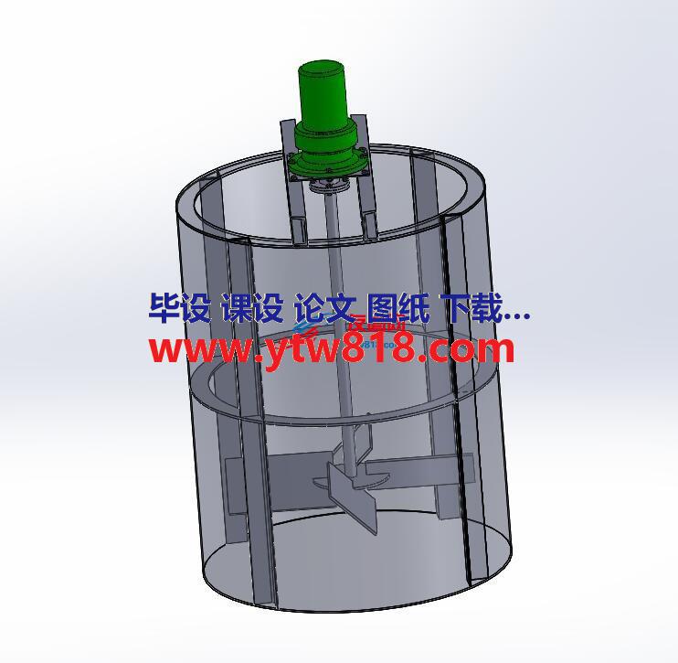 搅拌罐3D模型三维图纸装配图和全套零件图