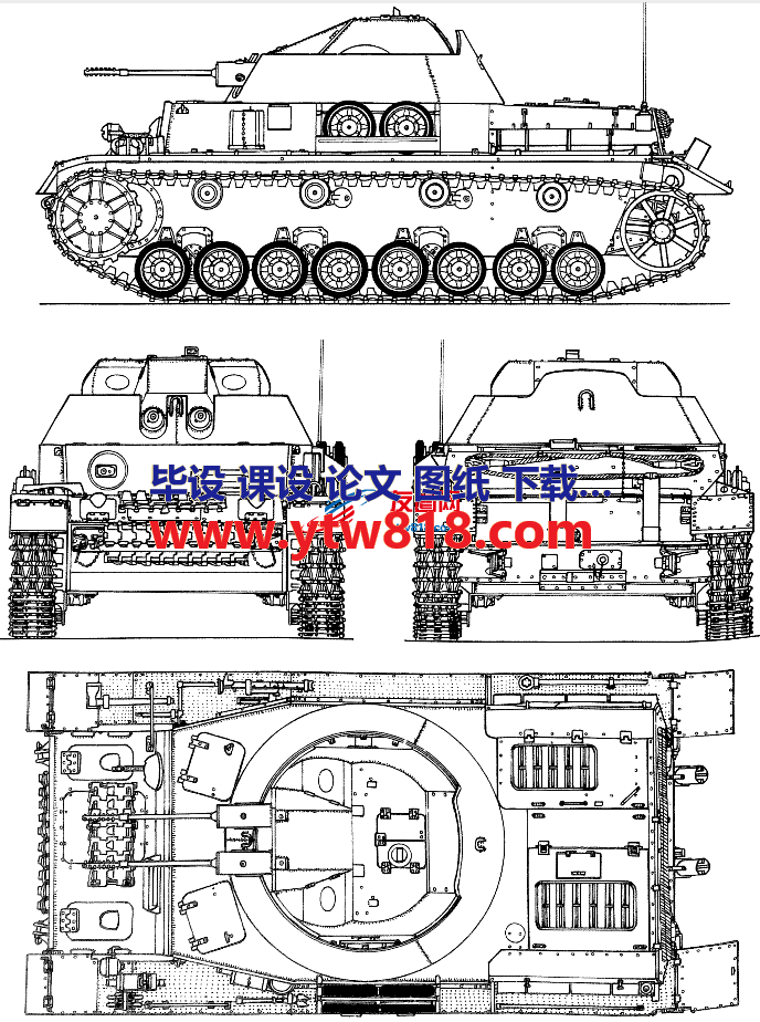 防空坦克模型3D图纸 x_t stp格式