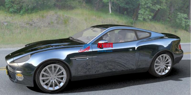 阿斯顿马丁Aston Martin Vanquish跑车模型3D图纸