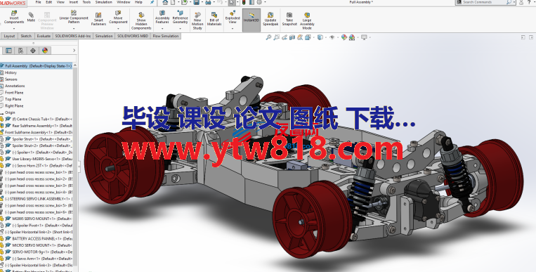 遥控车模型3D图纸 Solidworks2018 附STEP