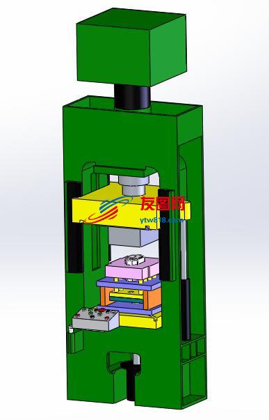 200吨压力机SolidWorks三维模型