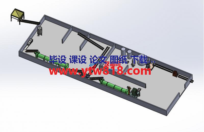 gubre肥料厂分布图简易模型3D图纸 STEP格式