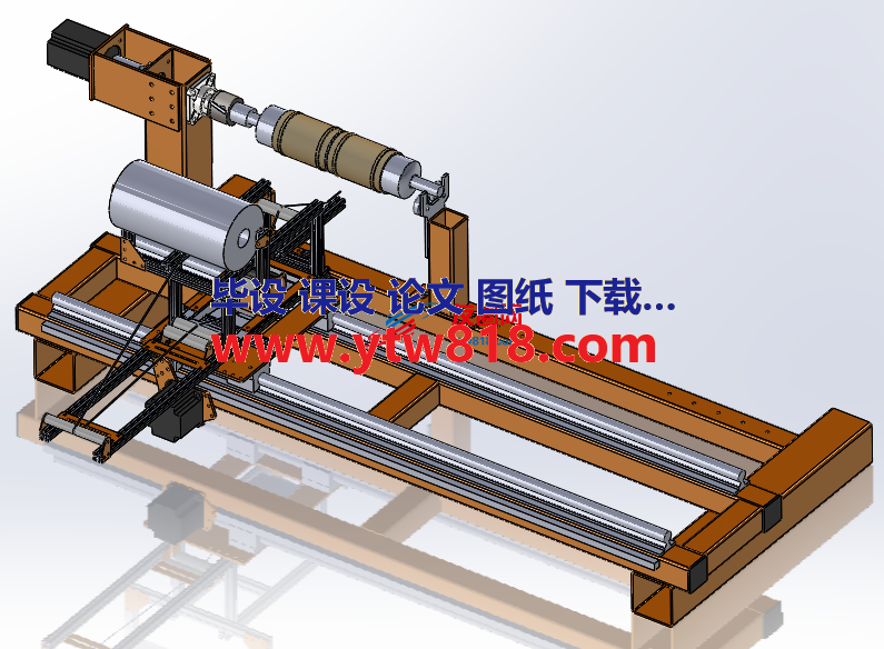 长丝缠绕机3D数模图纸 STEP格式