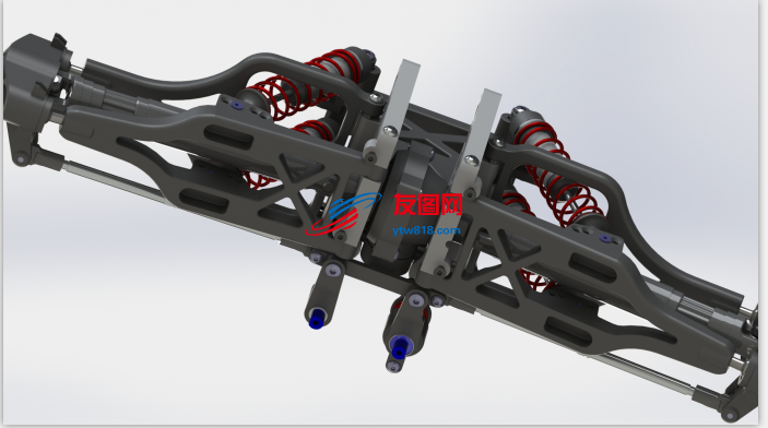 前车轮差速器结构3D模型全套三维图纸