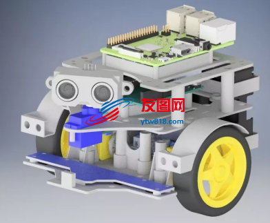 机器人Pepega小车模型3D图纸 STP STL