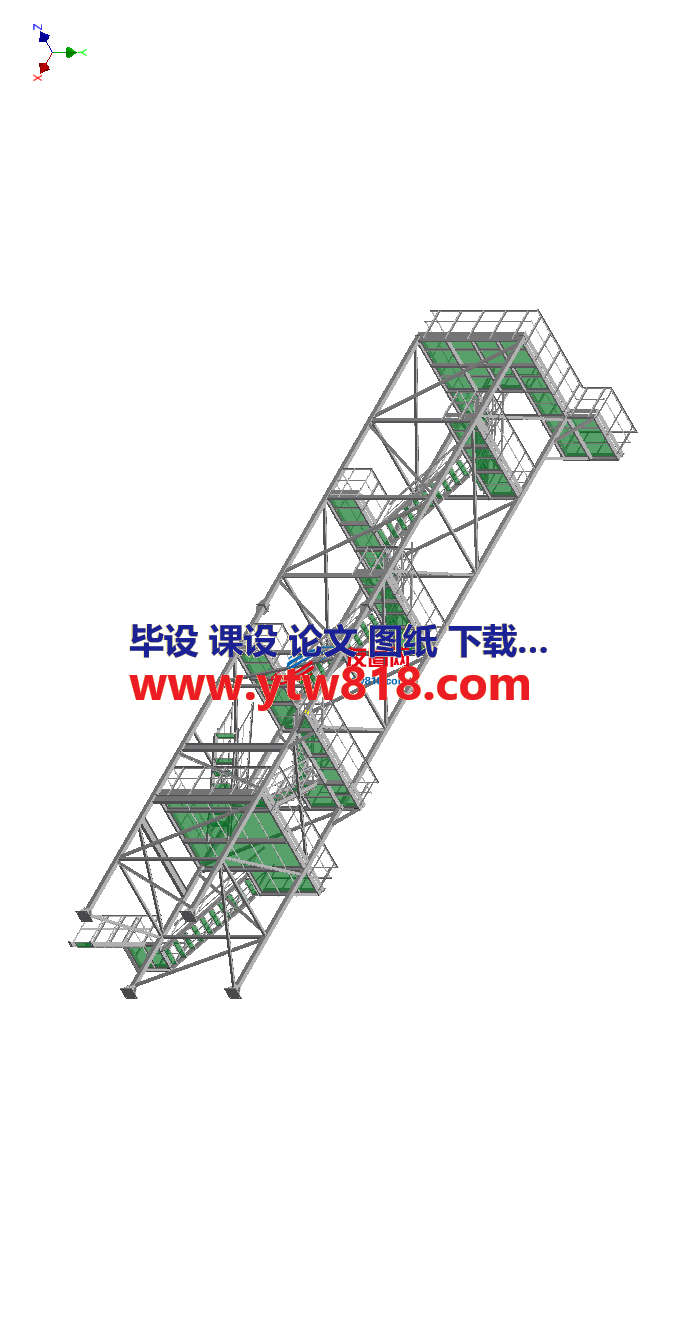 多层高空塔架3D数模图纸 STP格式