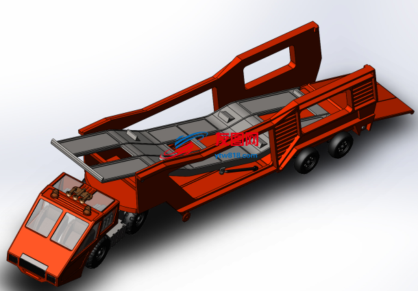 运货车玩具车模型3D图纸 Solidworks设计 附STEP