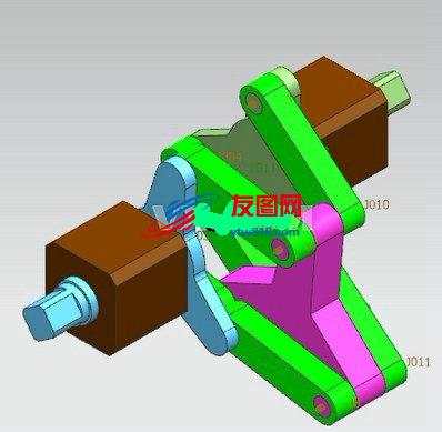 施密特联轴器运动仿真3D模型三维图纸