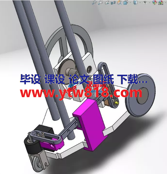 走“S”型无碳小车三维图纸 Solidworks设计