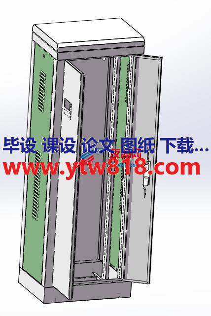 双开门网络机柜【SolidWorks三维模型全套】