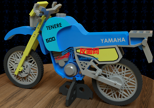 摩托车拼装模型3D图纸 多种格式