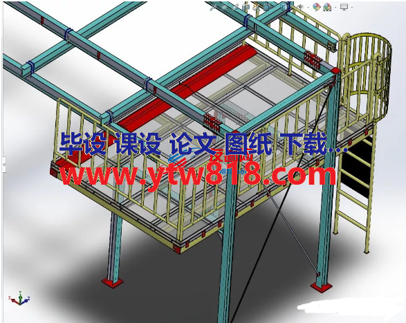 钢结构平台3D图纸 Solidworks设计