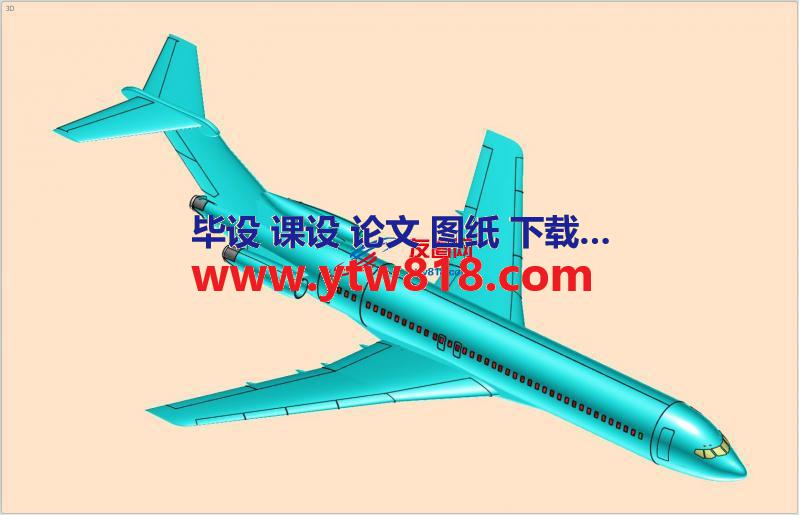 C-22波音727运输机3D图纸 3dm sat stp格式