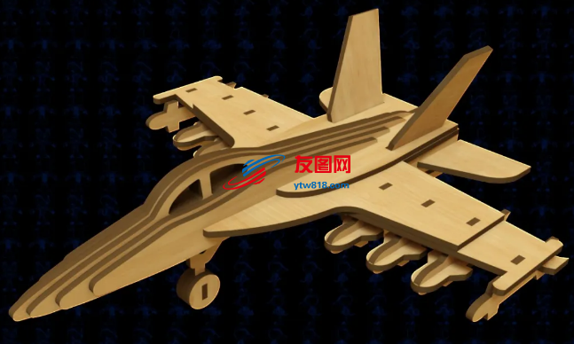 喷气式飞机拼装玩具模型3D图纸 多种格式
