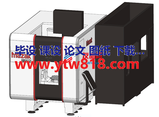 五轴联动加工机造型3D图纸 STEP格式