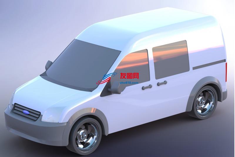 福特Transit Connect汽车模型3D图纸