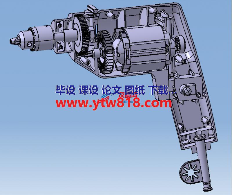 电钻3D模型 solidworks 格式 内有stp格式