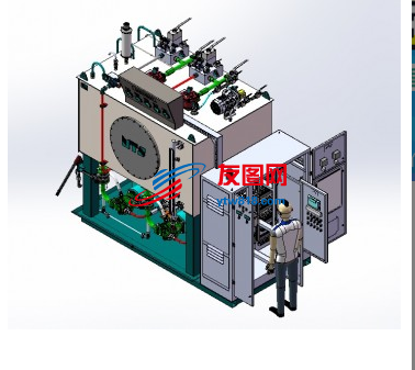 液压工作站三维图