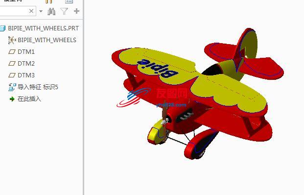 火焰号玩具飞机croe3.0三维图（附带IGS）