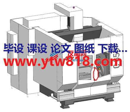 C650五轴加工中心简易模型3D数模图纸 STP格式