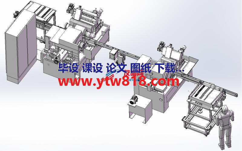 全自动送料系统自动磨削生产线3D模型