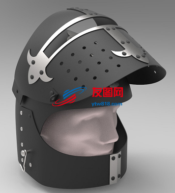 钢盔头盔模型3D图纸 STEP格式