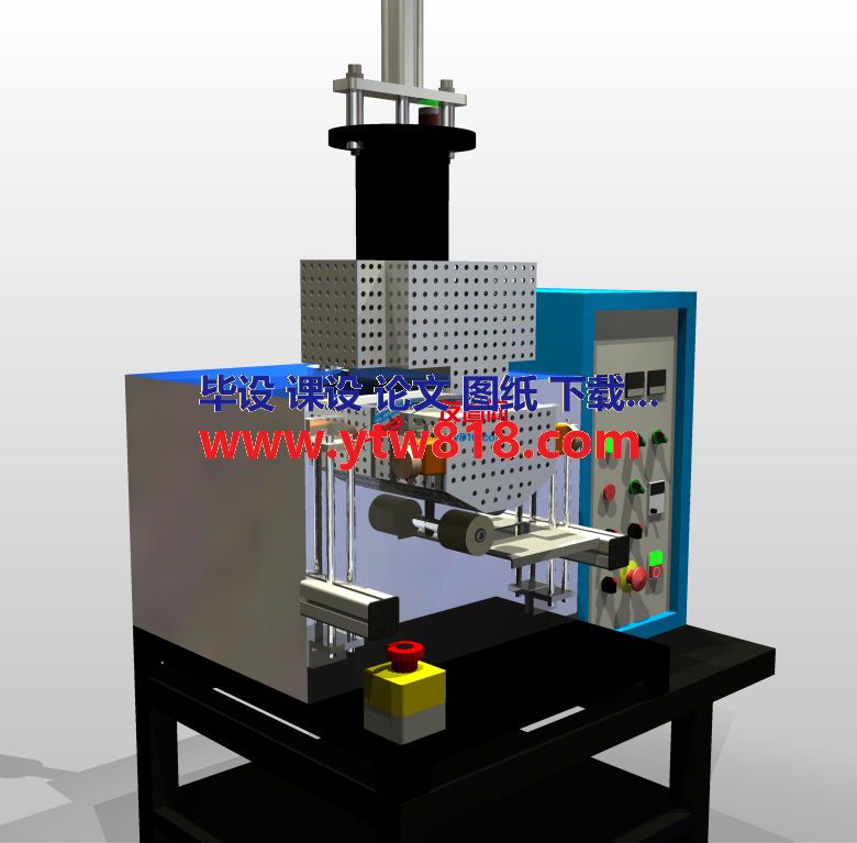 擦胶机Cementing Machine三维建模图纸 STP格式